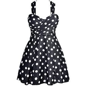 COCOPEAR Womens Elegant Crossover One Piece Swimdress Floral Skirted Swimsuit()